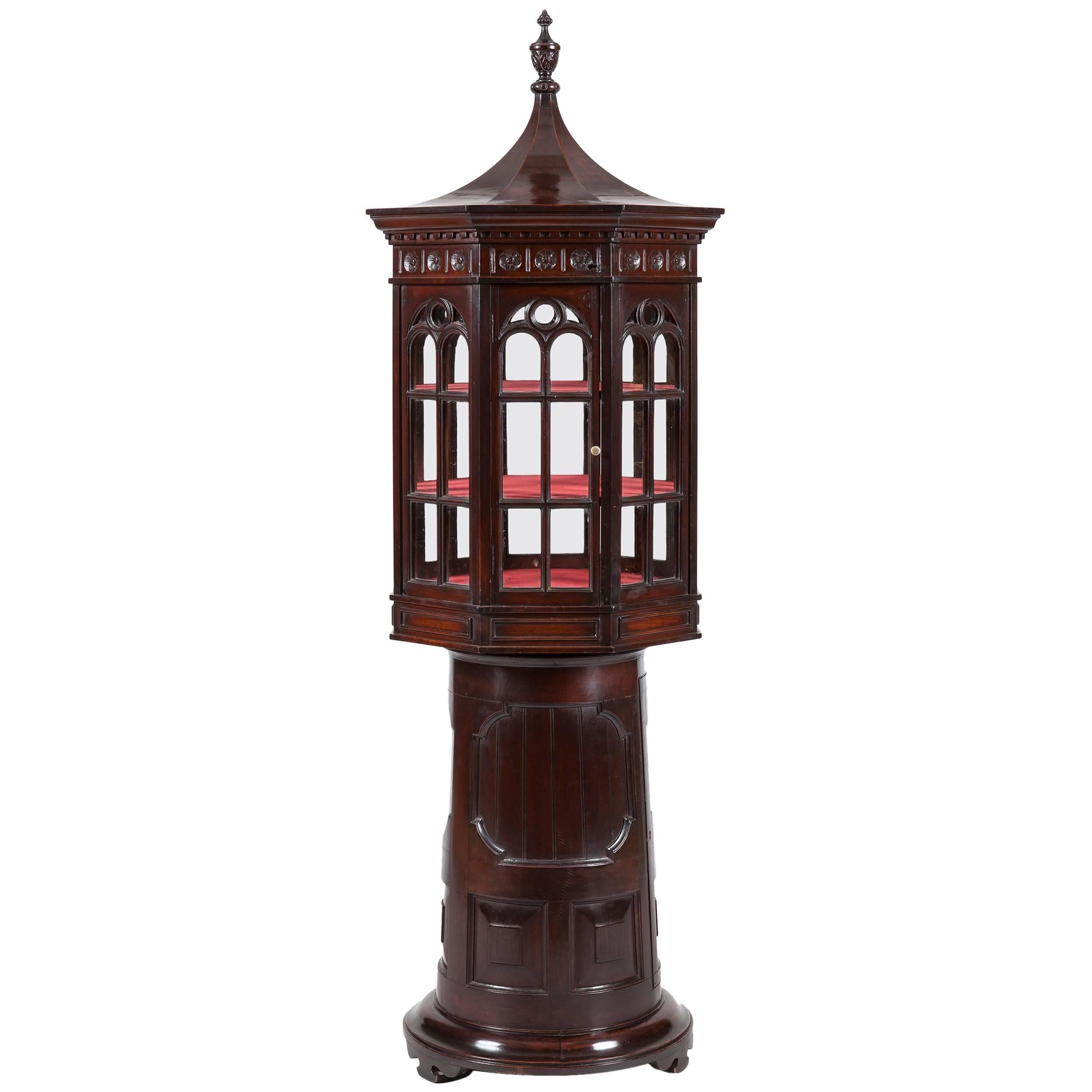 Unusual 19th Century Display Cabinet in the Form of a Lighthouse