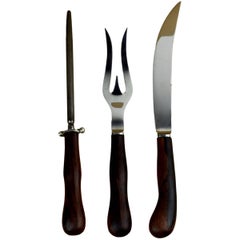 Danish Midcentury Carving Knife and Fork, Kay Bojesen, Universal Steel Company
