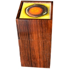 Danish Midcentury Rosewood Box by Alfred Klitgaard with Enamel by Bodil Eje