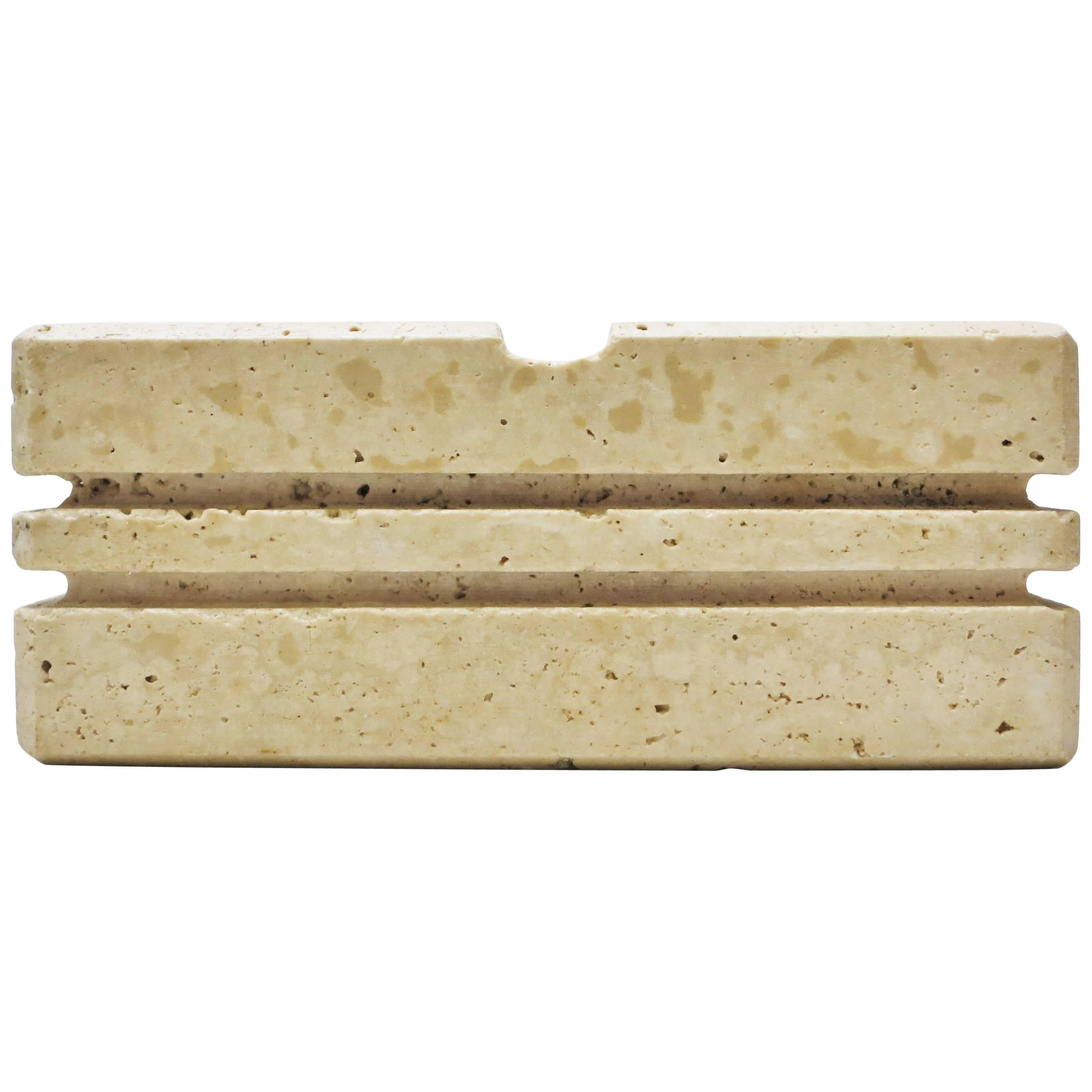 Fratelli Mannelli Ashtray in Travertine, 1970