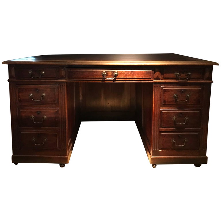 English Mahogany Writing Desk, Bureau For Sale at 1stDibs
