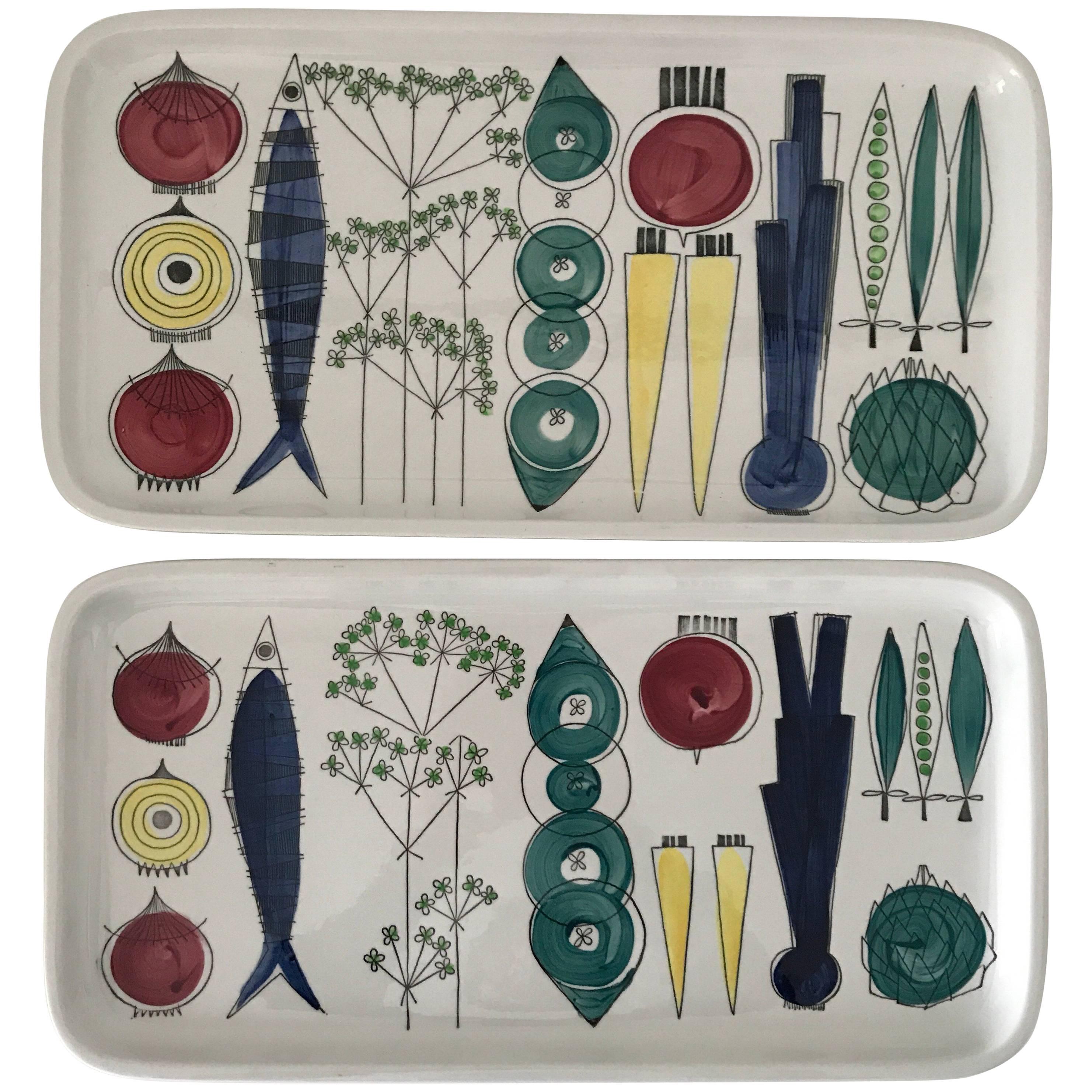 Swedish Rörstrand and Marianne Westman Picknick Porcelain Tray For Sale