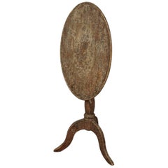 Swedish Tilt Top Table in Original Paint, circa 1860