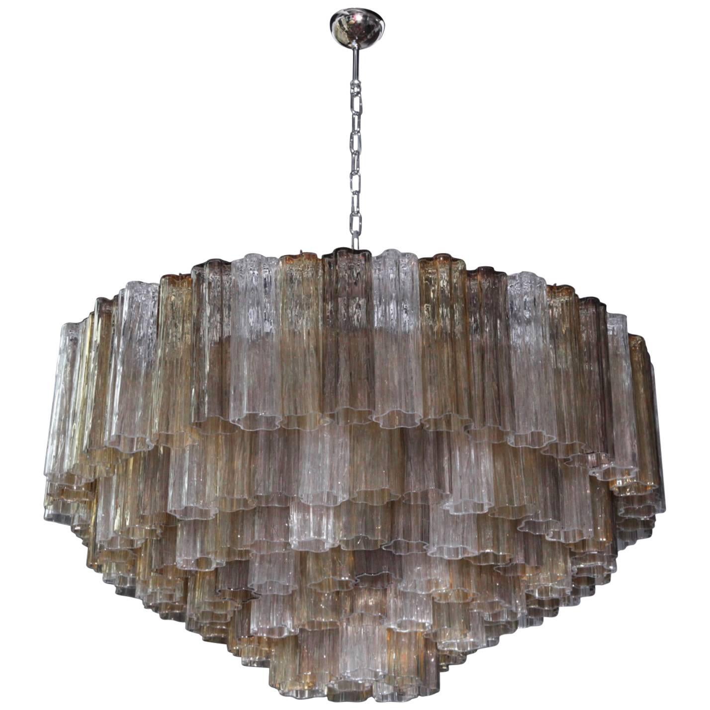 Very Huge Multi-Color Murano Tronchi Chandelier