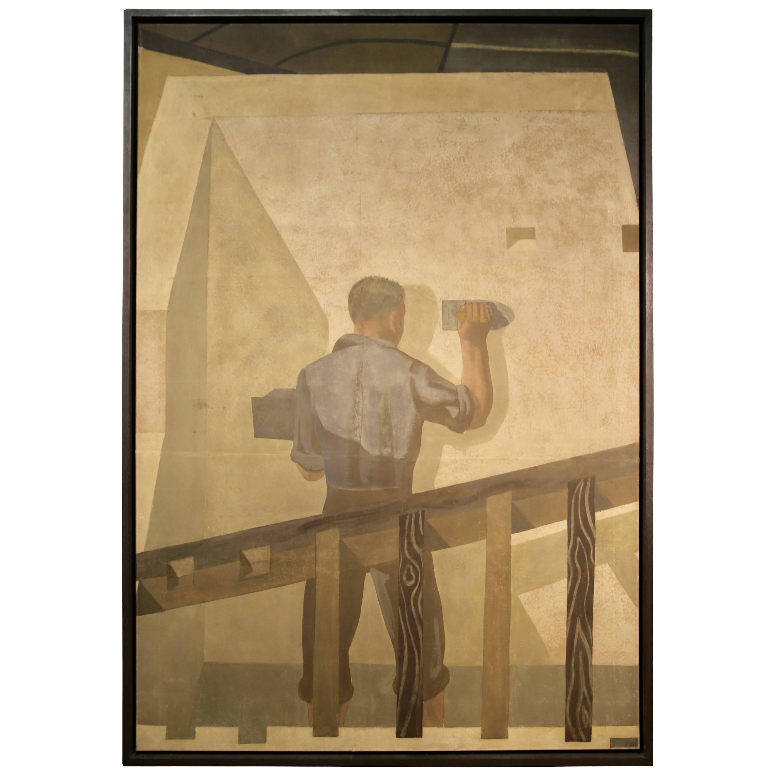 Rare Russian Avant-Garde Panel (80 inches Height),  1935 For Sale