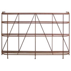French Art Deco Iron Display Shelf or Baker's Rack