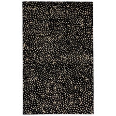 Angela Adams Starry, Black Rug, 100% New Zealand Wool, Hand-Knotted, Modern