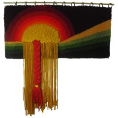 Vintage Modernist Smyrna Wool Tapestry by Desso, 1970s