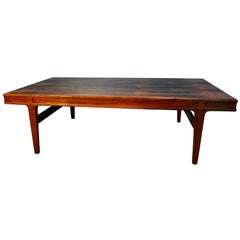 Johannes Andersen Rosewood Danish Rectangular Coffee Table, 1950