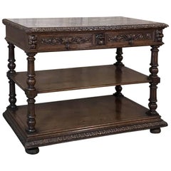 19th Century French Renaissance Marble-Top Dessert Buffet