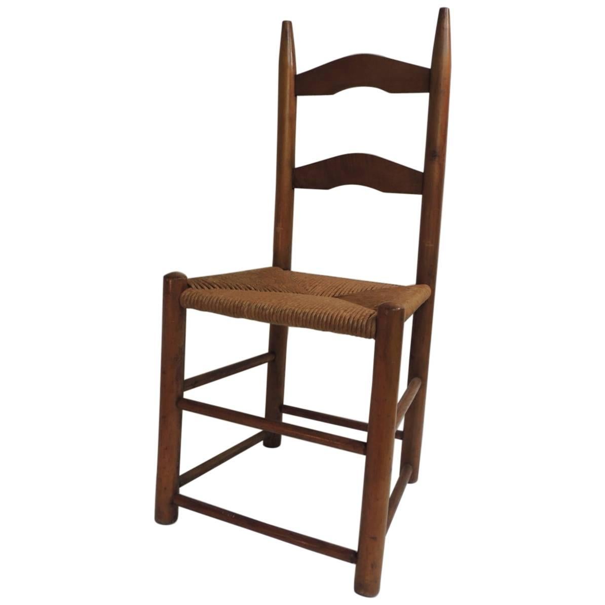 Ladder Back Country Child’s Chair with Rush Seat