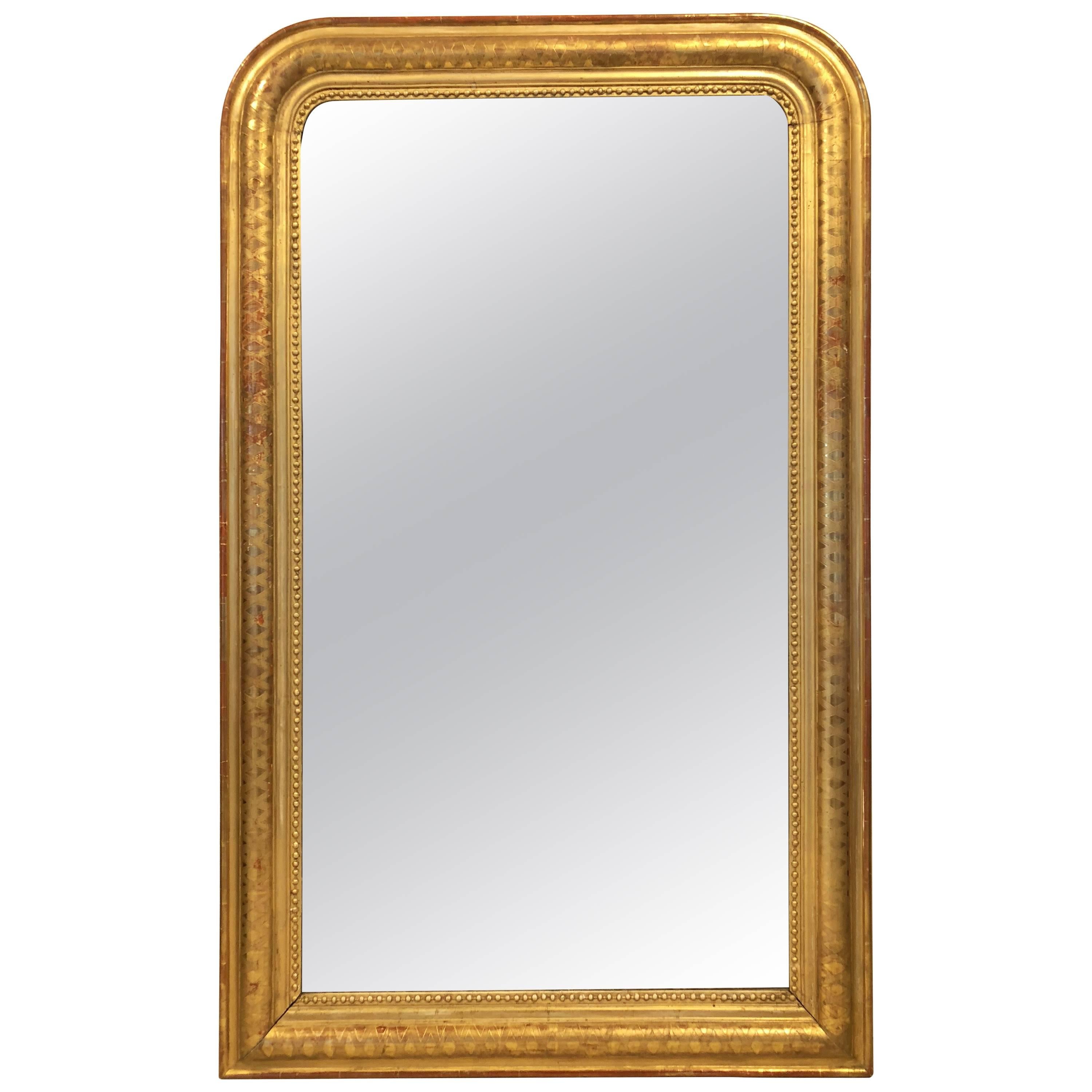 Louis Philippe Gilt Arch Top Mirror (H 56 x W 35)