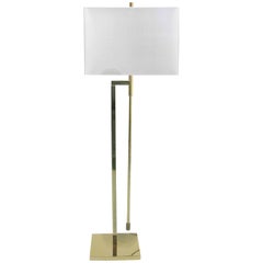 Mid-Century Laurel Brass Adjustable Floor Lamp