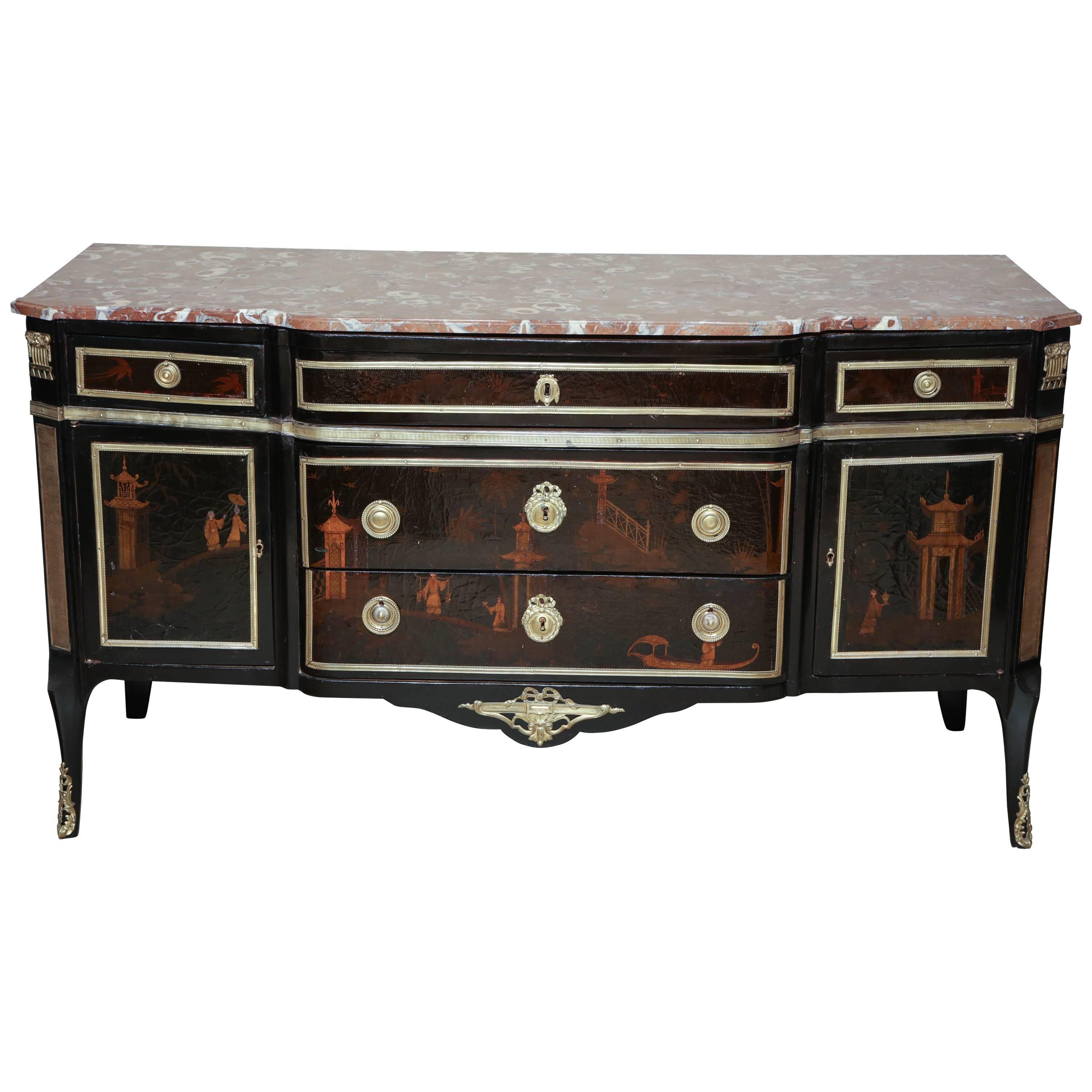 French Transitional Chinoiserie Commode