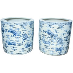 Pair of Chinese Export Porcelain Fish Bowls