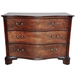 George II Serpentine Mahogany Chest of Drawers