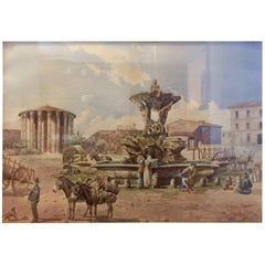 Roberto Gigli, "View of the Hercules Victor Temple at the Forum Boarium"