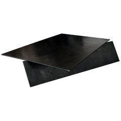 Coffee Table Modern Geometric Planes Angles Balanced Handmade Blackened Steel