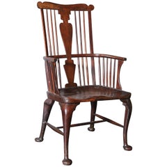 18th Century Primitive Welsh Oak Windsor Chair