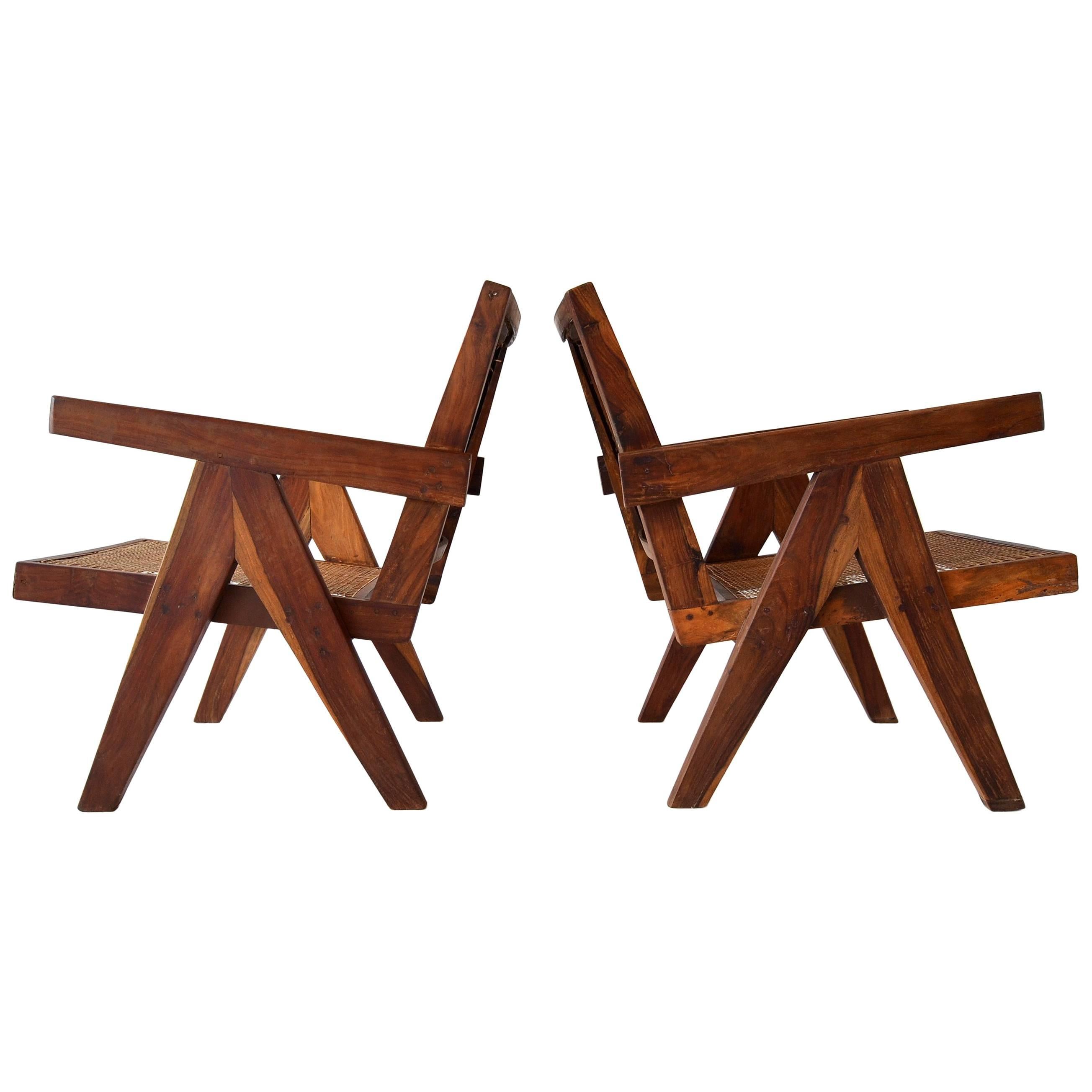 Pair of Pierre Jeanneret PJ-SI-29-A Low Chairs in Sissoo Rosewood, circa 1955
