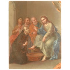 Christ with the apostles by Andres Lopez