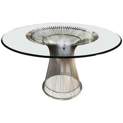 Knoll Glass Top Dining Table 