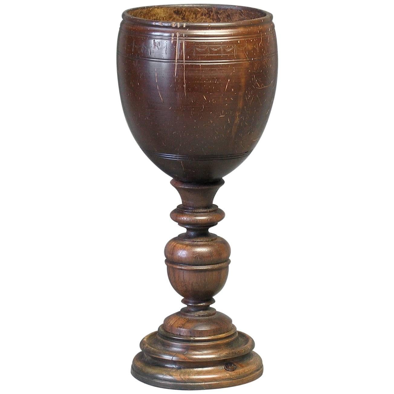 Finely Proportioned Coconut Goblet in 17th Century Taste