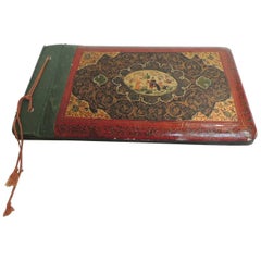 Antique Asian Lacquered and Hand Painted Photo Album