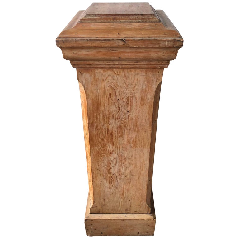 Bleached Pine Pedestal For Sale at 1stDibs