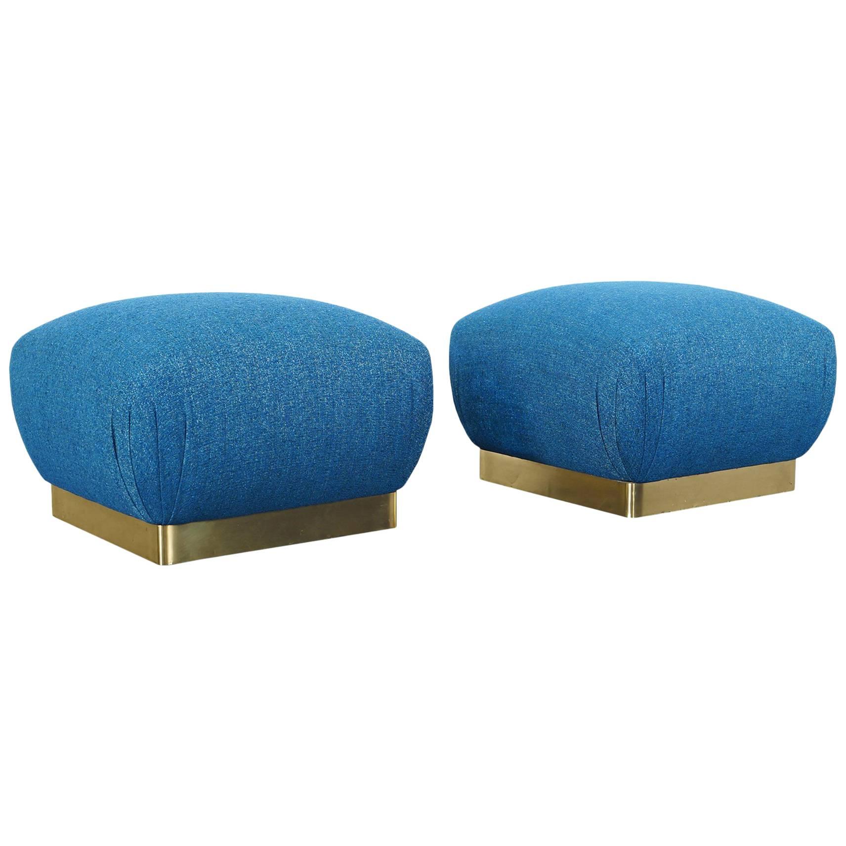 Vintage Oversized Brass "Poufs" by Marge Carson