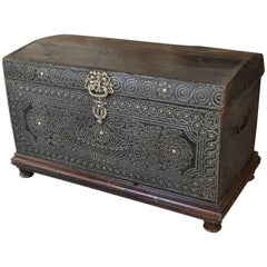 Exceptional French 17th Century Marriage Trunk