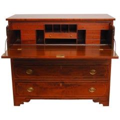 Antique 19th Century Regency Mahogany Butler's Desk or Secretary 