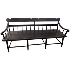 Used Late 19th Century Pennsylvania Dutch Deacons Bench.