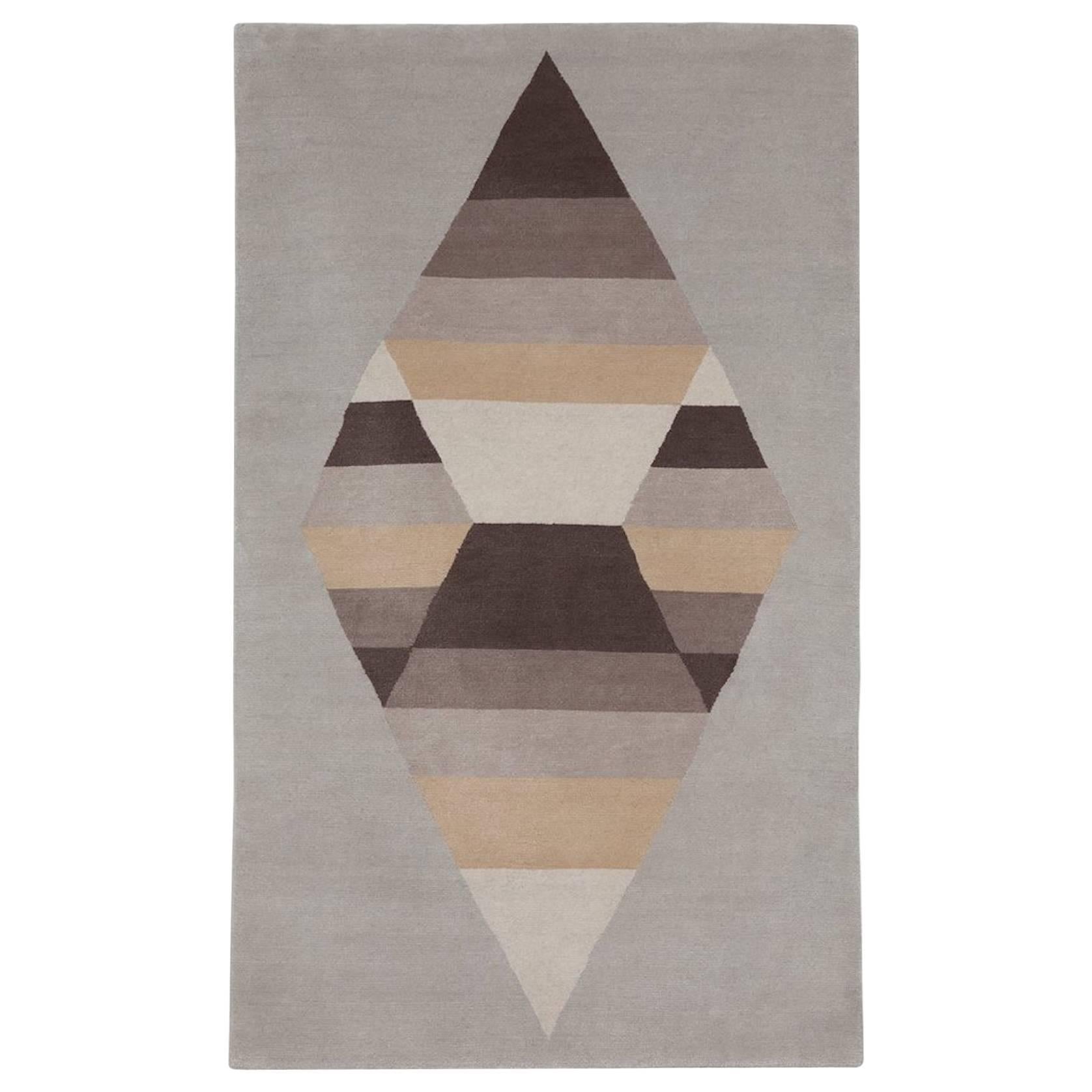 Prism Llama Silk and Wool Rug For Sale