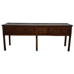 English, Georgian, Oak Serving Table, Late 18th Century