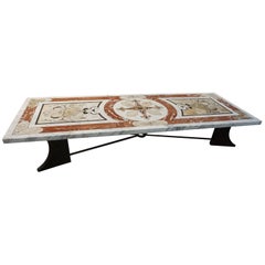 Antique 19th Century Inlay Italian Marble Table