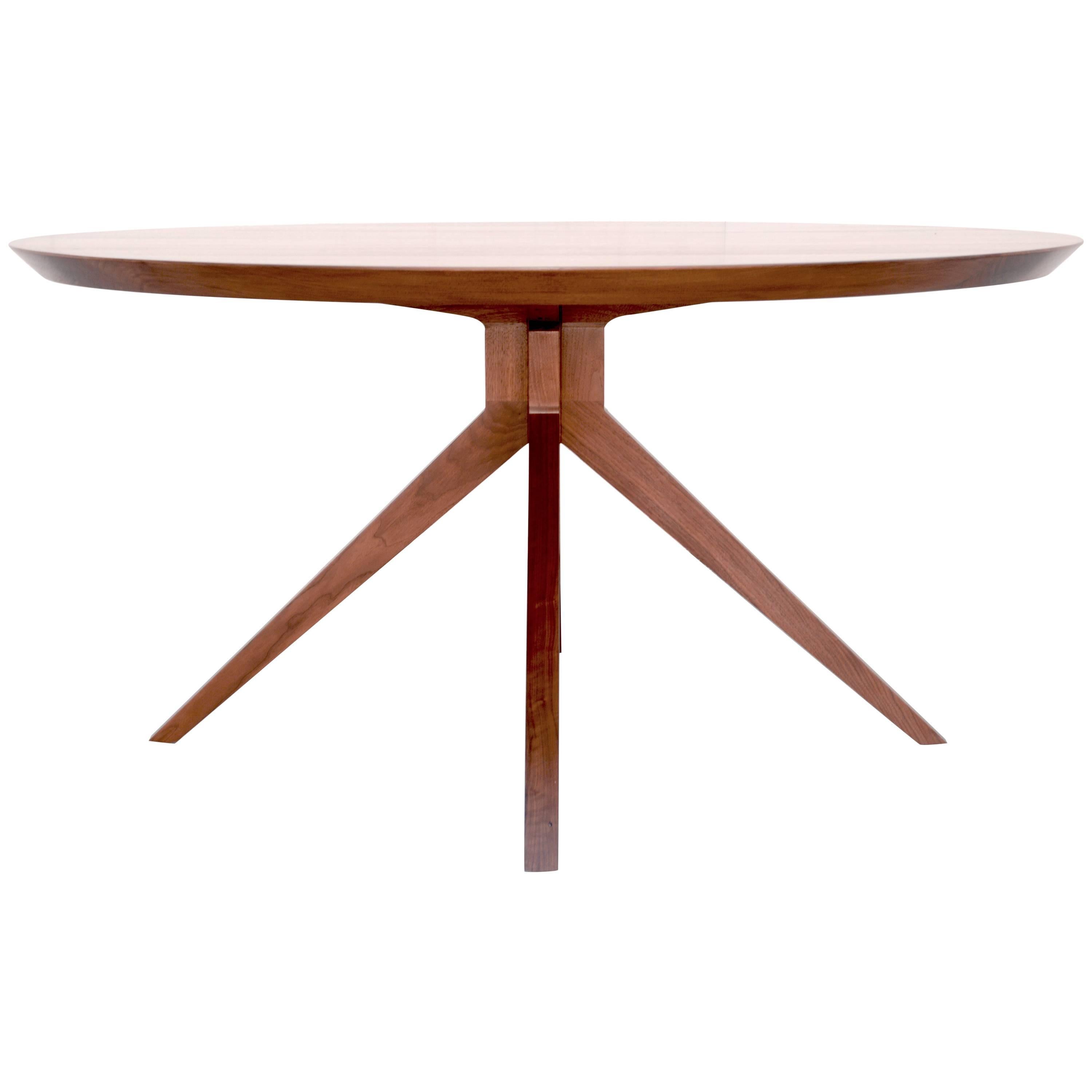 'Sputnik' Dining Table in Solid Walnut, Built to Order by Petersen Antiques