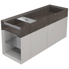 Salvatori Onsen Cabinet Basin in Pietra d'Avola Natural Stone by Rodolfo Dordoni