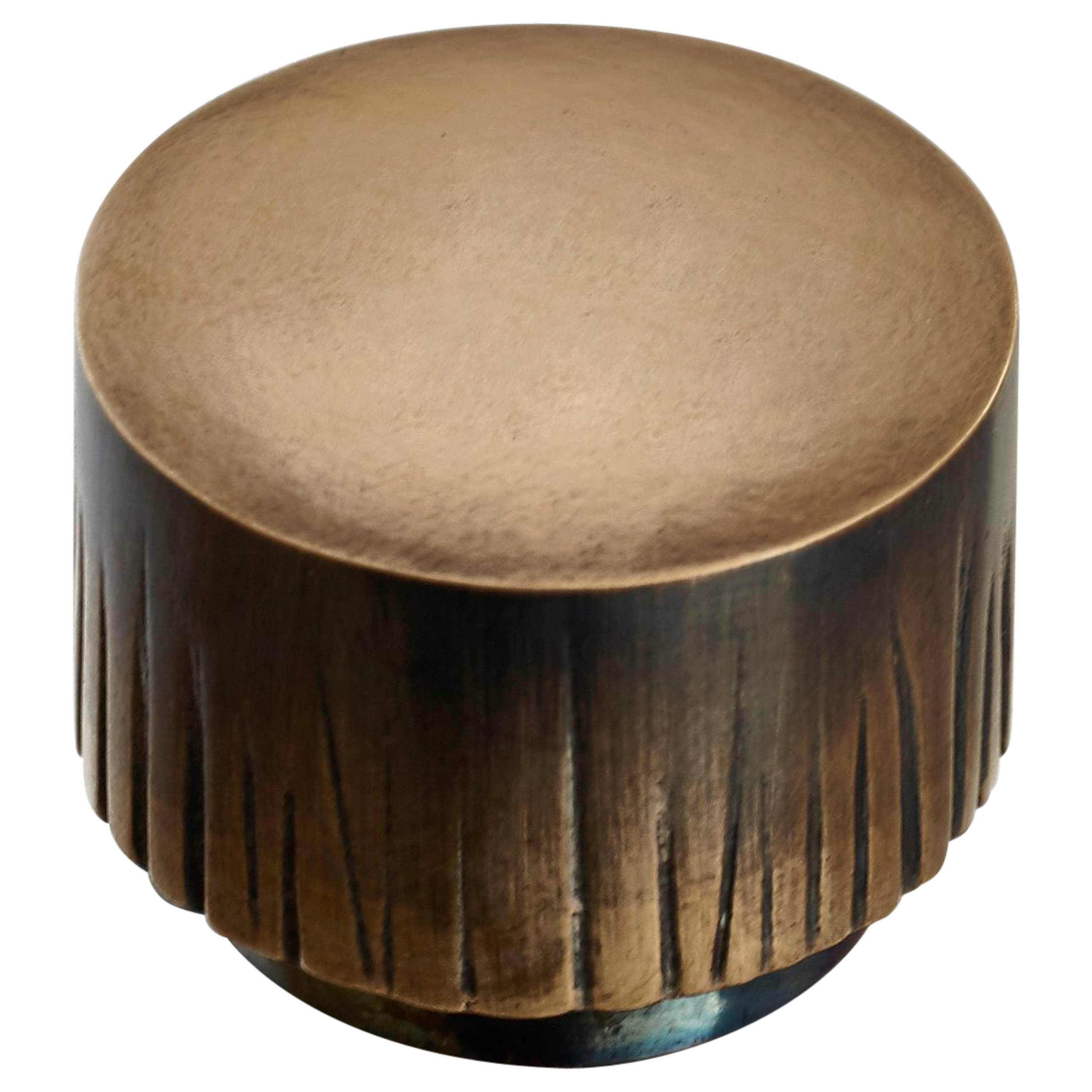 "Fluted" Solid Cast Bronze Knob For Sale