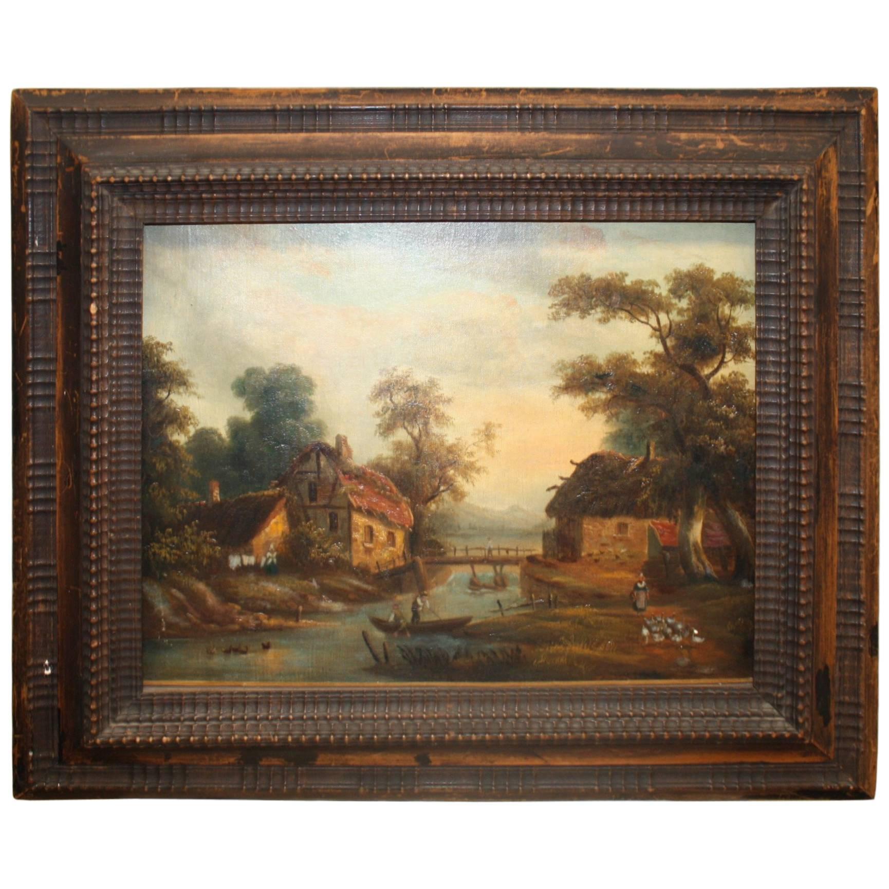 Charming French 19th Century Painting For Sale