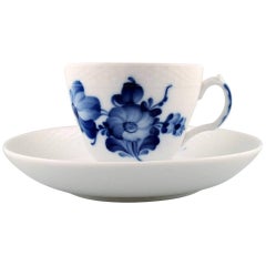 19 Sets of Royal Copenhagen Blue Flower, Coffee Cup and Saucer