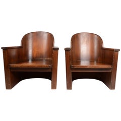 Pair of Armchairs Attributed to Axel Einar Hjorth, Pine, Åby Furniture Mid-1900s