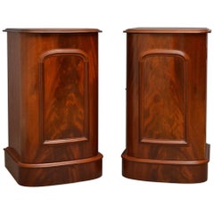 Pair of Victorian Bedside Cabinets in Mahogany