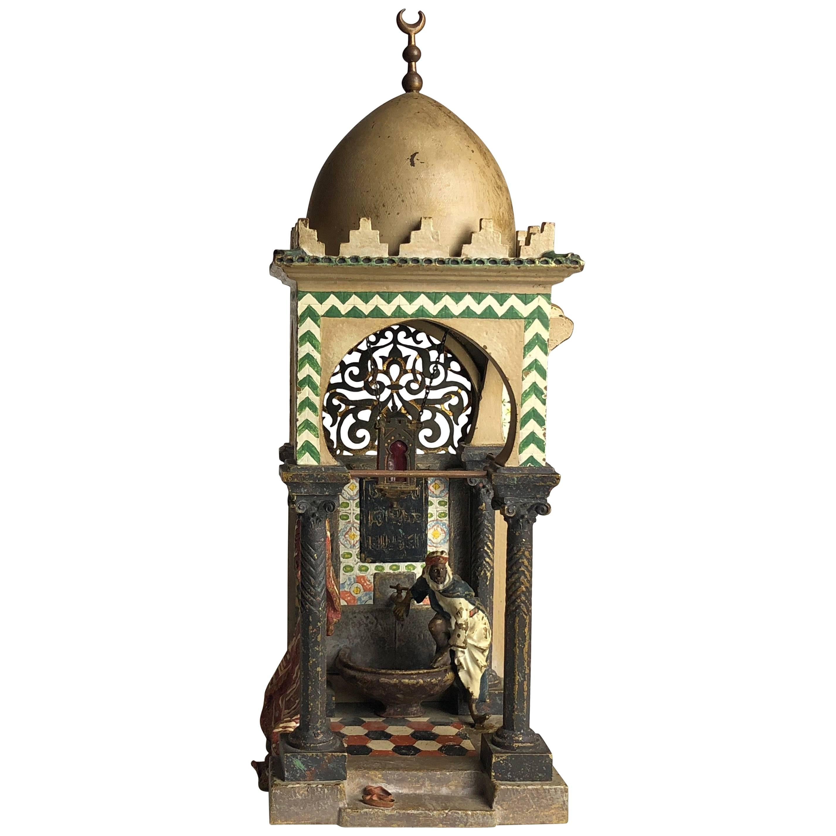 Vienna Bergman Bronze Lamp of Mosque, circa 1900