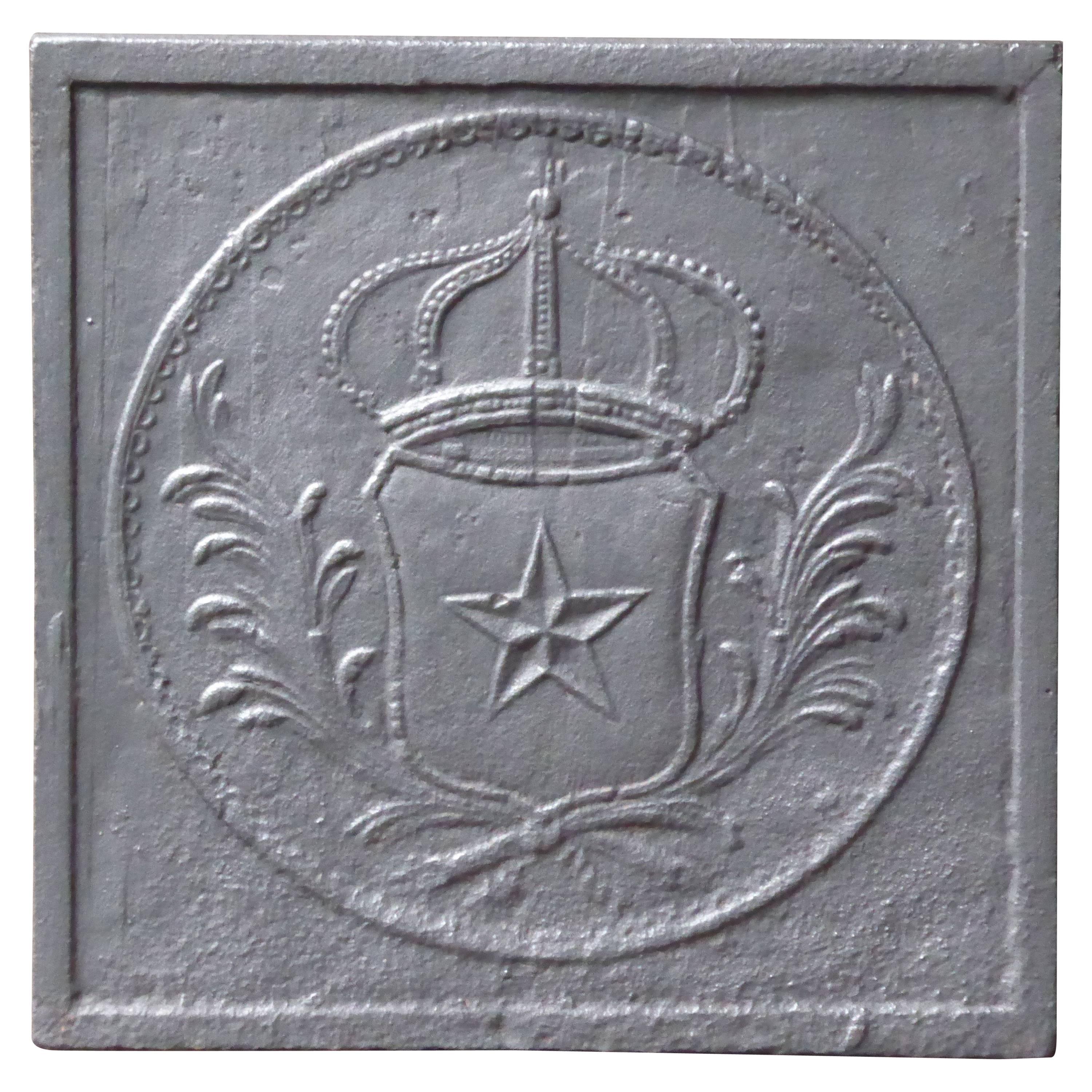 19th Century French 'Arms of France' Fireback / Backsplash For Sale