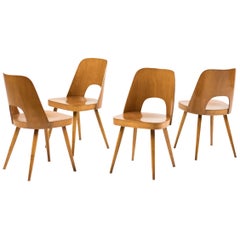 Set of Four Bentwood Chairs by Oswald Haerdtl for Thonet