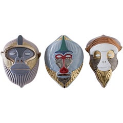Primates Ceramic Masks Designed by Elena Salmistraro for Bosa