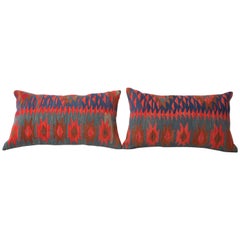 Antique Kilim Pillow Cases Fashioned from a late 19th C. Sharkoy Kilim