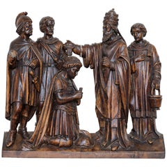 Antique Religious Carving 'Cornelius The Centurion'