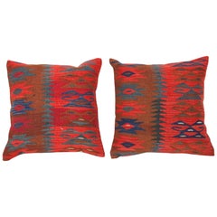 Antique Kilim Pillow Cases Fashioned from a late 19th C. Sharkoy Kilim